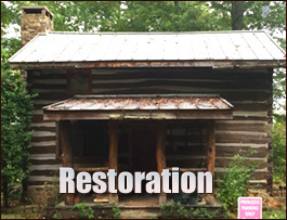 Historic Log Cabin Restoration  Hertford, North Carolina